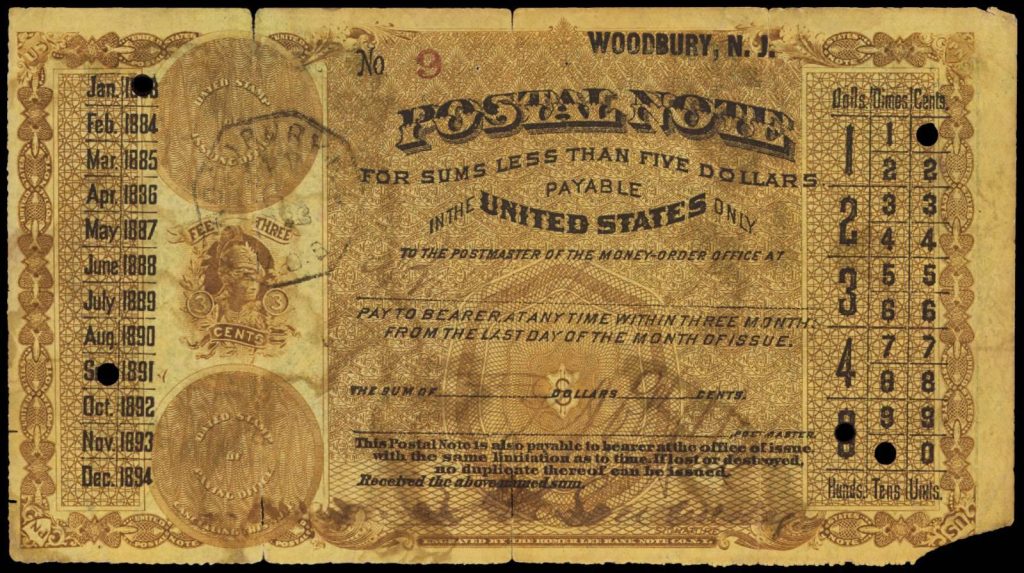 Postal Notes United States Issued Postal Notes Paper Money Buyers