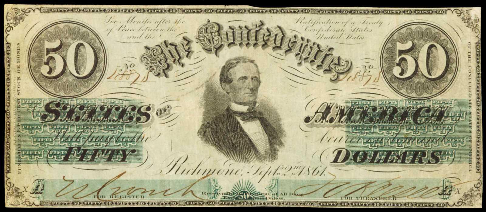 Confederate Money Value Chart