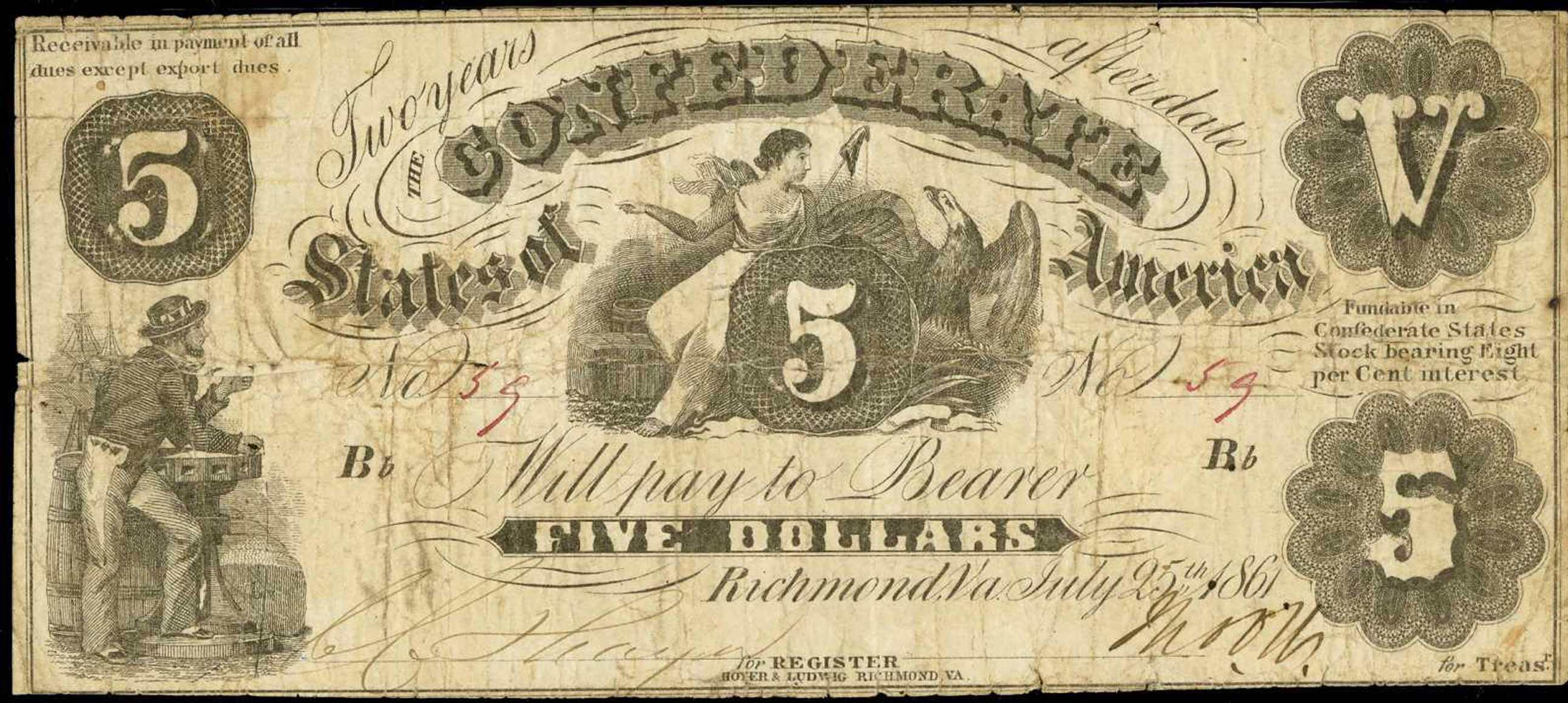 confederate-currency-1861-5-dollar-treasury-bill-christopher-memminger